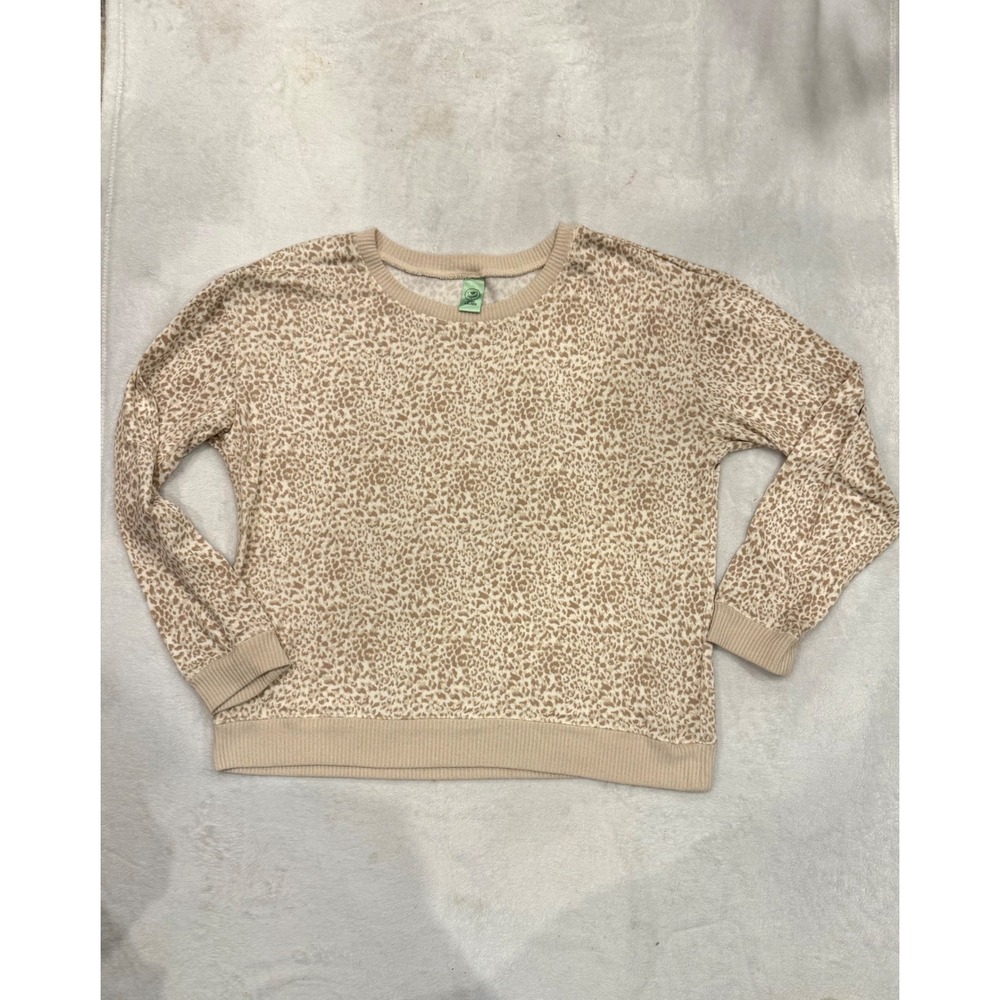 Honeydew Intimates Leopard Print Sweatshirt Womens‎ XXL Beige Tan Loungewear